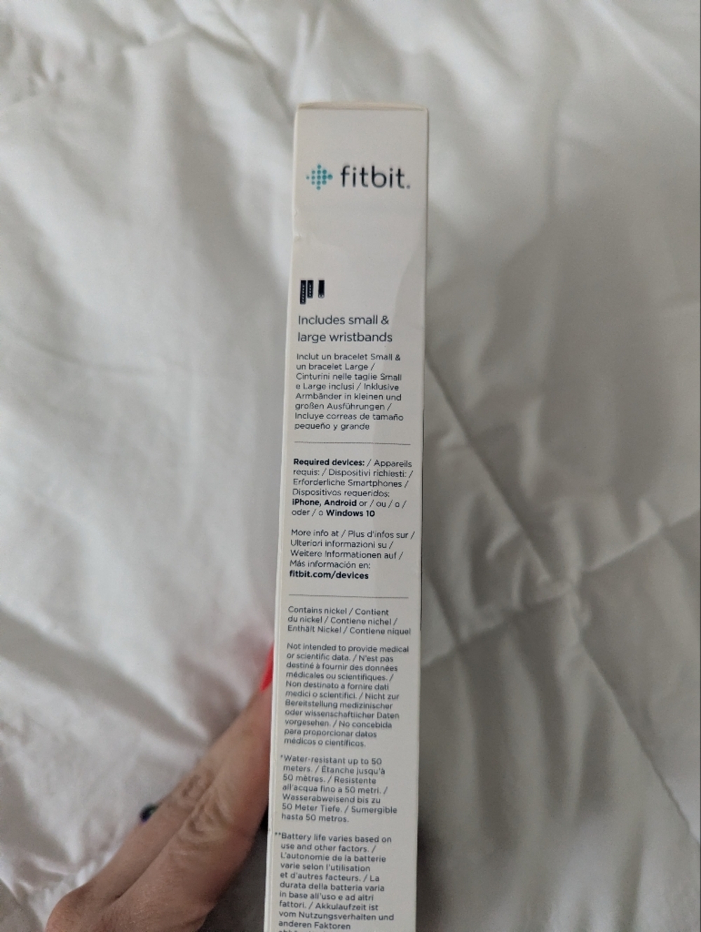 Black Fitbit Inspire HRFitness Tracker with Braided Band - Smart Activity Watch - Picture 9 of 9